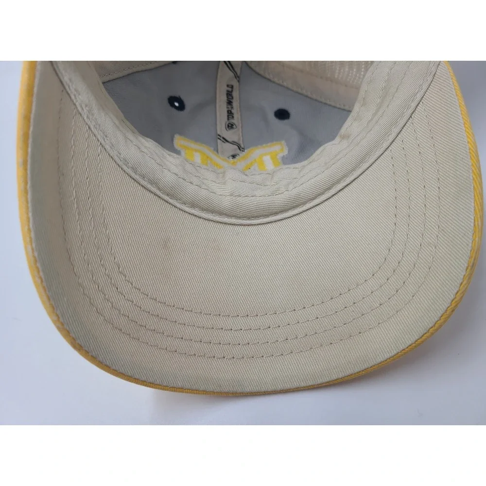 Youth Michigan Wolverines Top of the World Distressed Mesh Snapback Hat Cap NCAA